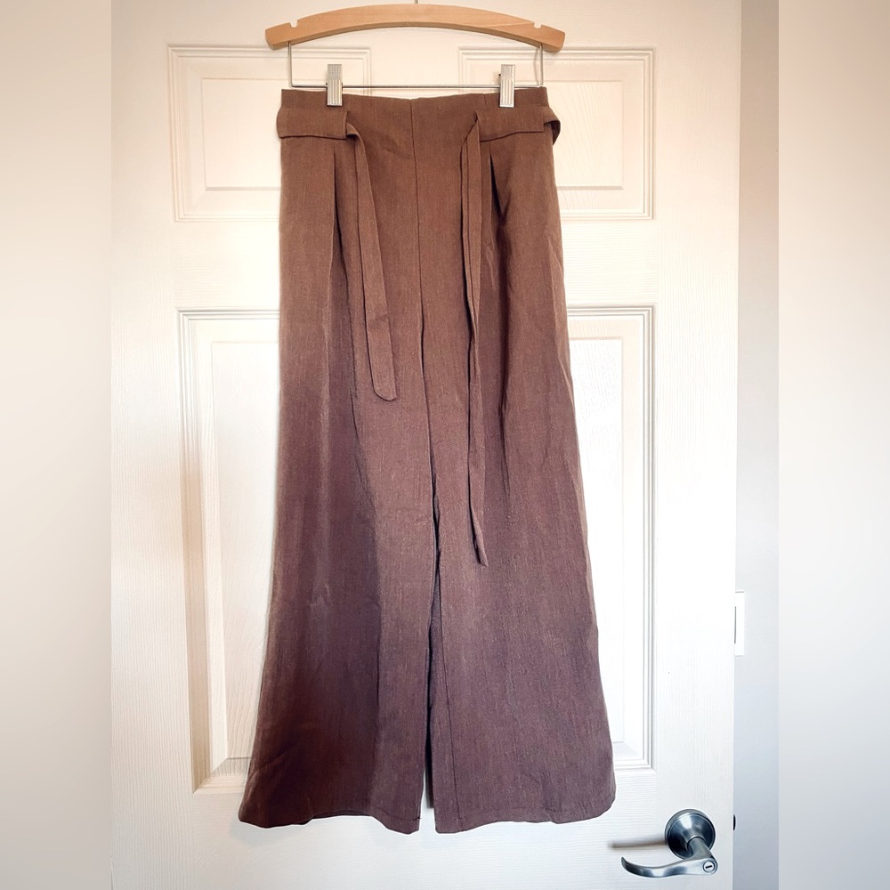 Rose Dress Pants - Wide Leg with Belt